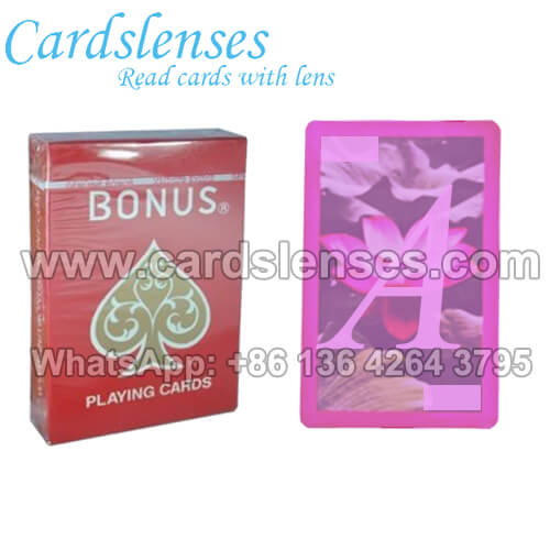 bonus invisible ink marked playing cards for ir contact lenses