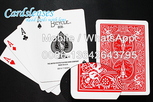 bicycle red cut out marking cards