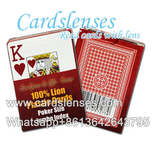 professional marked cards of Lion plastic cards