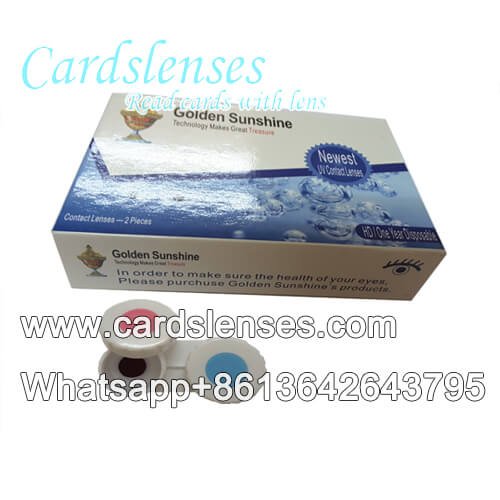 Oxygenous marked cards UV contact lenses