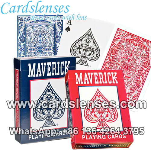 Maverick invisible ink marked poker decks for contact lenses