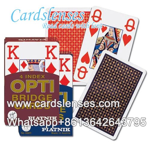 Marcas de tinta invisibles en Piatnik OPTI cartas de póker roja Marcas de tinta invisibles en Piatnik OPTI cartas de póker roja