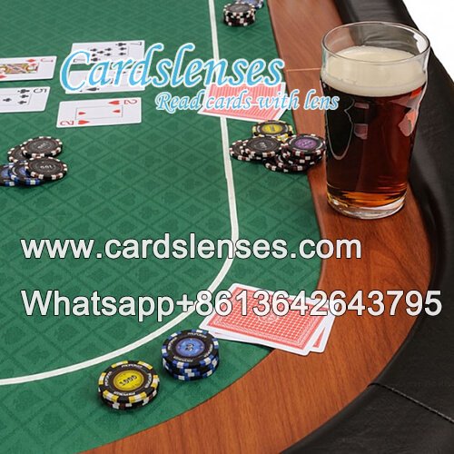 poker table with hidden camera to see covered marks