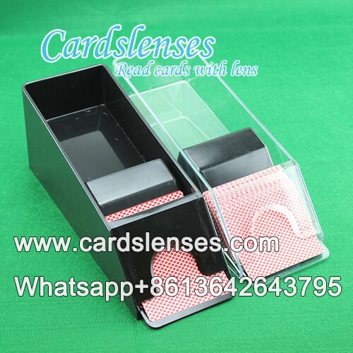 printed barcode marked deck camera in blackjack shoe