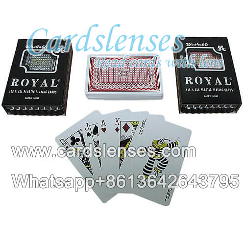 Royal regular index playing cards with cards markings