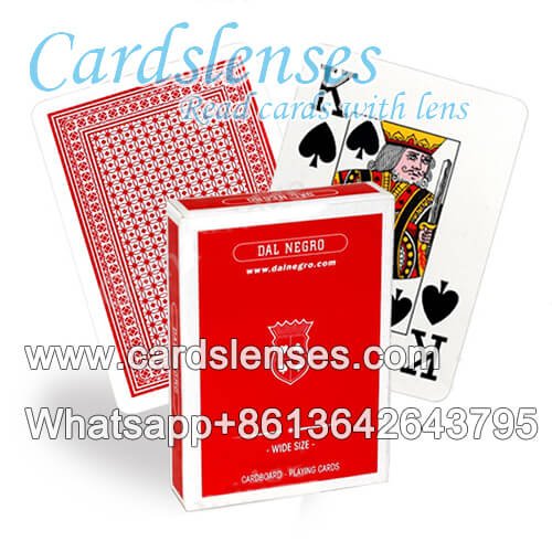 Dal Negro Wide Size markings poker cards