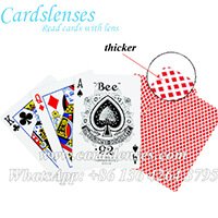 bee marked poker cards with visible cards marking