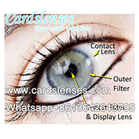 luminous marked cards contact lenses