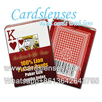 professional marked cards of Lion plastic cards